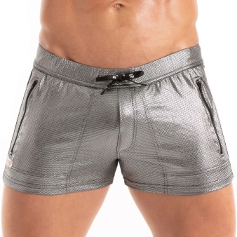 Short de bain Zippé Métal Argent  TOF Paris