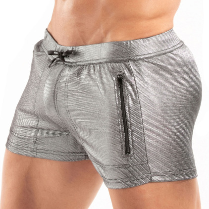 Short de bain Zippé Métal Argent  TOF Paris