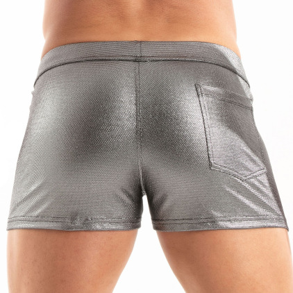 Short de bain Zippé Métal Argent  TOF Paris