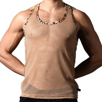Débardeur Summer Mesh Sable Andrew Christian