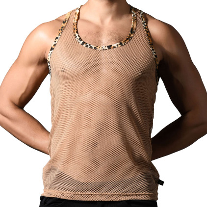 Débardeur Summer Mesh Sable Andrew Christian