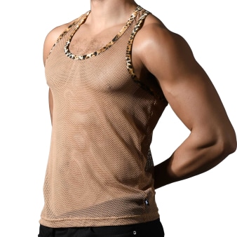 Débardeur Summer Mesh Sable Andrew Christian