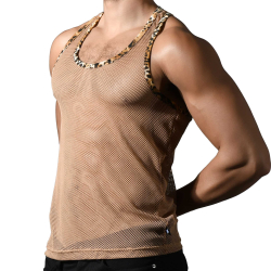 Débardeur Summer Mesh Sable Andrew Christian