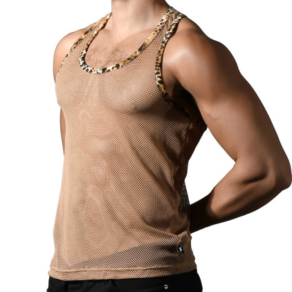 Débardeur Summer Mesh Sable Andrew Christian