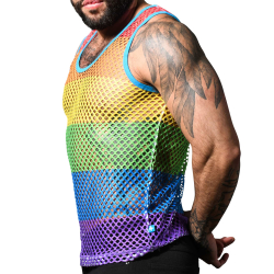 Andrew Christian Pride Mesh Tank Top - Rainbow