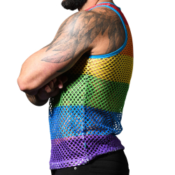 Andrew Christian Pride Mesh Tank Top - Rainbow