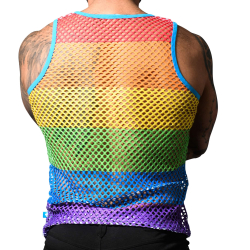 Andrew Christian Pride Mesh Tank Top - Rainbow