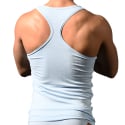 Andrew Christian Racer Back Beater Tank Top - Light Blue