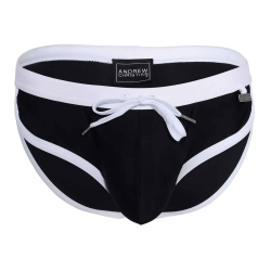 Slip de Bain Rétro Noir Andrew Christian