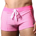 Andrew Christian Hamptons Swim Trunks - Fuchsia - White
