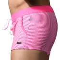 Andrew Christian Hamptons Swim Trunks - Fuchsia - White