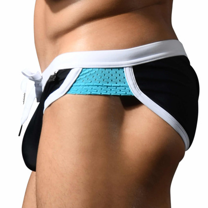 Slip de Bain Rétro Noir Andrew Christian