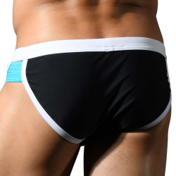 Slip de Bain Rétro Noir Andrew Christian