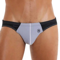 Slip de Bain Umbra Gris - Noir Marcuse