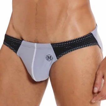 Slip de Bain Umbra Gris - Noir Marcuse