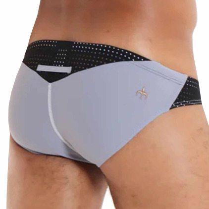 Slip de Bain Umbra Gris - Noir Marcuse