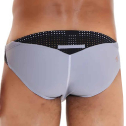 Slip de Bain Umbra Gris - Noir Marcuse