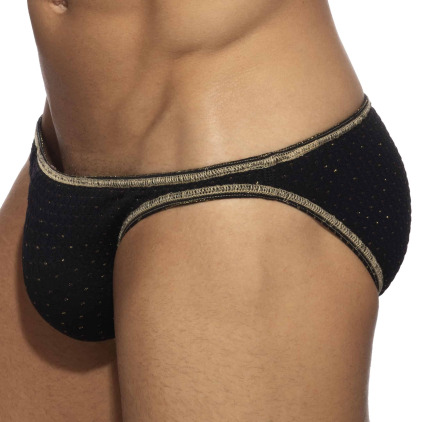 Slip de Bain Bikini Réversible Régal Noir Addicted