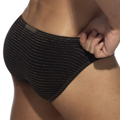 Slip de Bain Bikini Réversible Régal Noir Addicted