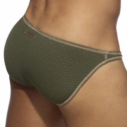 Slip de Bain Bikini Réversible Régal Kaki Addicted