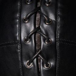 Cagoule Fetish en Cuir Vegan Noire AD Fetish