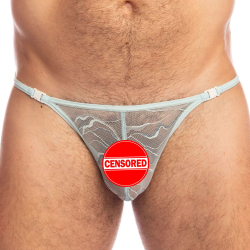 L'Homme invisible Aqua Striptease Thong - Turquoise