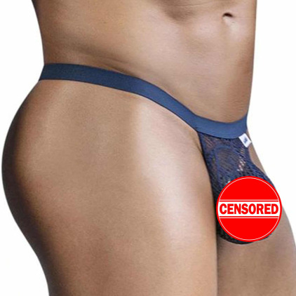String Dentelle Bleu Marine CandyMan