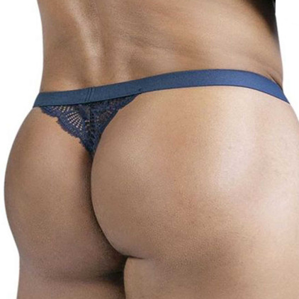 String Dentelle Bleu Marine CandyMan
