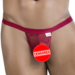 CandyMan Lace Thong - Wine