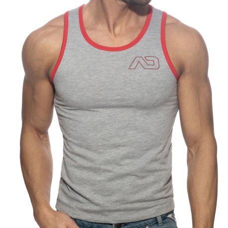 Addicted AD Rib Tank Top - Heather Grey