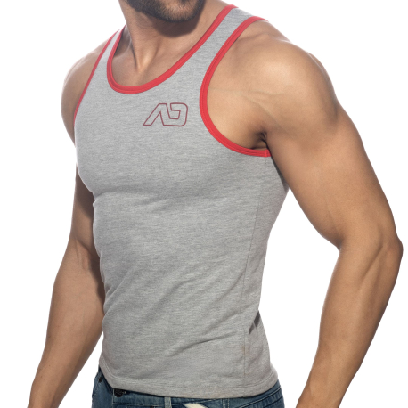 Addicted AD Rib Tank Top - Heather Grey