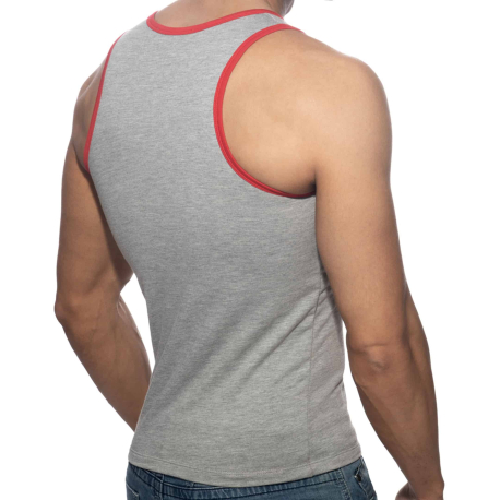 Addicted AD Rib Tank Top - Heather Grey