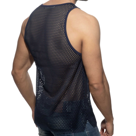 Addicted Open Mesh AD Tank Top - Navy