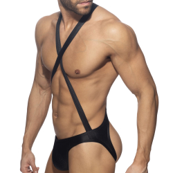Body Croisé Reptile Noir Addicted
