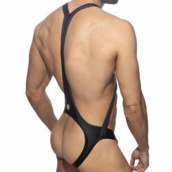 Addicted Reptile Criss Cross Bodysuit - Black
