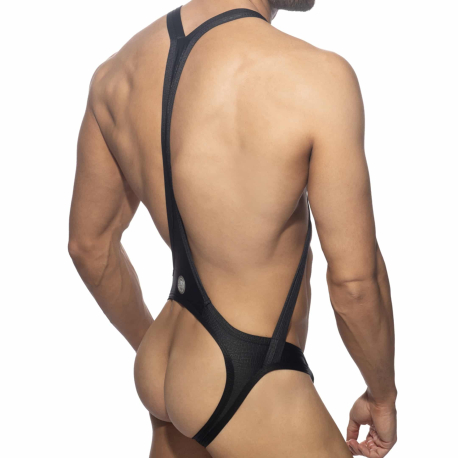 Addicted Reptile Criss Cross Bodysuit - Black