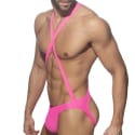 Addicted Reptile Criss Cross Bodysuit - Neon Pink
