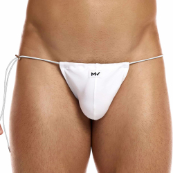 Slip de Bain Tanga Chameleon Blanc Modus Vivendi