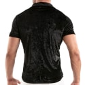 TOF Paris Crushed Velvet Shirt - Black