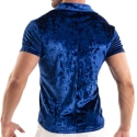 TOF Paris Crushed Velvet Shirt - Blue