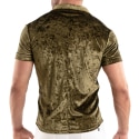 TOF Paris Crushed Velvet Shirt - Khaki