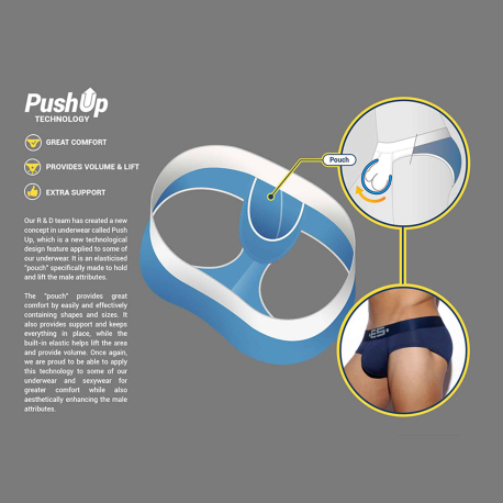 Addicted Naked Feeling Push Up Trunks - Khaki