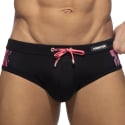 Addicted Hydrangea Swim Briefs - Black