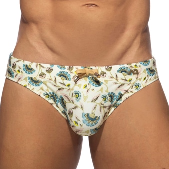 Slip de Bain Fleurs de Printemps Beige Addicted