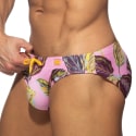 Addicted Maple Leaves Swim Briefs - Pink