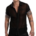 Andrew Christian Sheer Burnout Shirt - Black