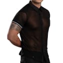 Andrew Christian Sheer Burnout Shirt - Black