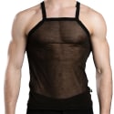 Andrew Christian Sheer Burnout Tank Top - Black