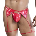 CandyMan Dom Garter Thong - Red