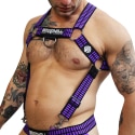 Breedwell Harnais Body Hybred Noir - Violet
